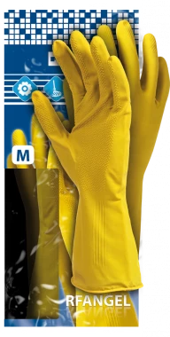 Rękawice lateksowe Reis RF, rozmiar M, żółty (c)