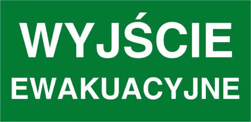 Tabliczka informacyjna Anro, "Wyjście ewakuacyjne" płytka