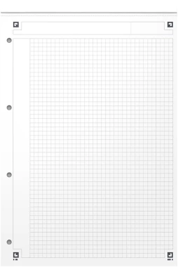 Blok biurowy w kratkę Oxford International Notepad, A4+, twarda oprawa, 80 kartek, szary