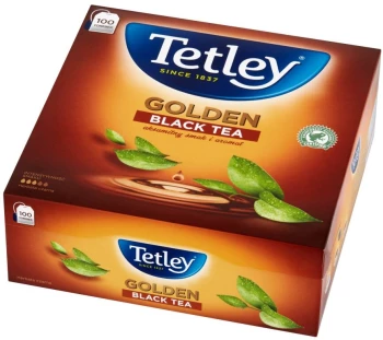Herbata czarna w torebkach Tetley Golden Black, 100 sztuk x 2g