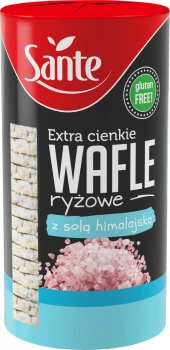 Wafle ryżowe Sante, z solą himalajską, extra cienkie, 110g