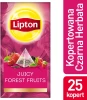 Herbata owocowa w piramidkach w kopertach Lipton, owoce leśne, 25 sztuk x 1.7g