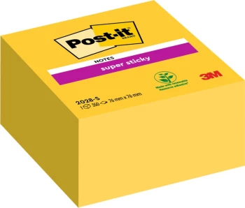 Notes samoprzylepny Post-it Super Sticky, 76x76mm, 350 karteczek, żółty, neonowy