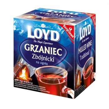 Herbata czarna aromatyzowana w kopertach Loyd Grzaniec Zbójnicki, 10 sztuk x 3g