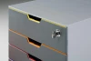 Pojemnik Durable Varicolor Safe, z 4 szufladami zamykanymi na klucz, szary