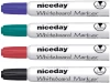 Marker suchościeralny Niceday, okrągła, 4 sztuki, 5.2mm, mix kolorów