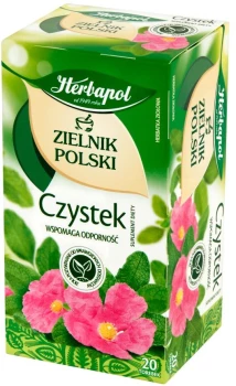 Herbata ziołowa w torebkach Herbapol Zielnik Polski, czystek,  20 sztuk x 2g