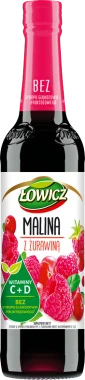 Syrop Łowicz, żurawina i malina, 400ml