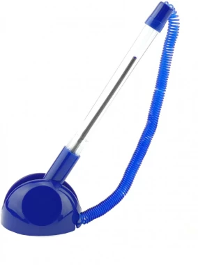 Długopis mocowany na sprężynce D.Rect AT-04, stojący, niebieski