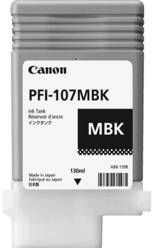 Tusz Canon 6704B001 (PFI-107MBK), 130 ml, matte black (czarny matowy)