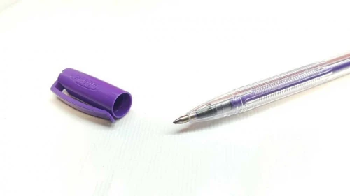 Długopis żelowy Rystor, GZ-031, 0.5mm, fioletowy metalik