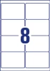 Etykiety błyszczące Avery Zweckform, A4,  99.1x67.7 mm, samoprzylepne, 40 arkuszy, biały
