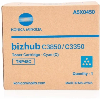 Toner Konica Minolta A5X0450 (TNP-48C), 10000 stron, cyan (błękitny)