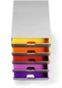 Pojemnik na dokumenty Durable Varicolor 5, z 5 kolorowymi szufladami, szary