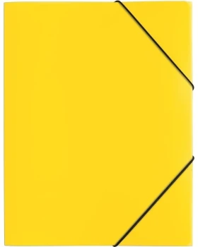 Teczka plastikowa z gumką Pagna, A4, 3 skrzydłowa, żółty