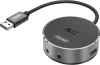 Rozgałęziacz - Hub Unitek Y-2197, 3 x USB 2.0 + Audio, czarny