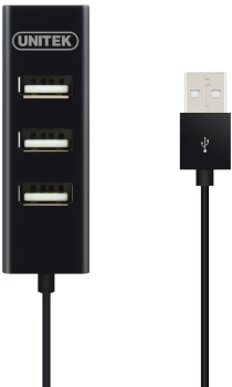 Rozgałęziacz - Hub Unitek Y-2140, 4x USB 2.0 mini, czarny