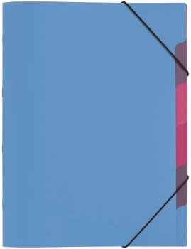 Teczka segregująca Pagna, A4, 5 przekładek, jasny niebieski