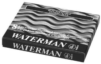 Naboje do piór Waterman Standard, długie, 8 sztuk, czarny