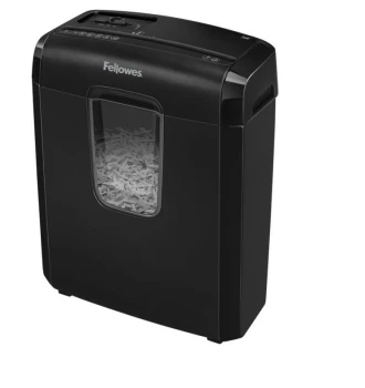 Niszczarka Fellowes 6C, ścinek 4x35 mm, 6 kartek, P-4/T-4 DIN, czarny