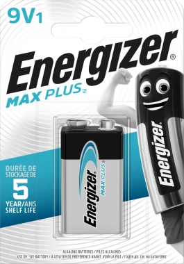 Bateria alkaliczna Energizer Max Plus, E, 9V, 6LR61, 1 sztuka