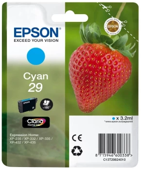 Tusz Epson T29 (C13T29824012), 3.2 ml, cyan (błękitny)