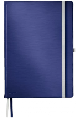 Notatnik w kratkę Leitz Style, A4, twarda oprawa, 80 kartek, tytanowy błękit