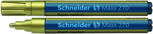 Marker olejowy Schneider, Maxx 270, okrągła, 1-3 mm, złoty