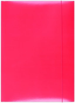 Teczka kartonowa z gumką lakierowana Office Products, A4, 300g/m2, czerwony