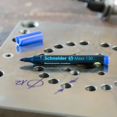 Marker permanentny Schneider Maxx 130, okrągła, 1-3mm, pomarańczowy