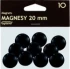 Magnesy Grand, 20mm, 10 sztuk, czarny