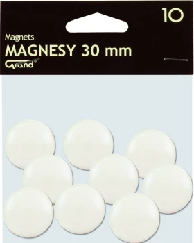 Magnesy Grand, 30mm, 10 sztuk, biały