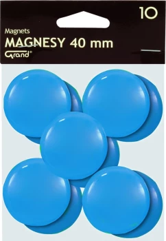 Magnes Grand, 40mm, 10 sztuk, niebieski