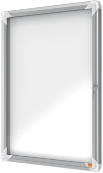 Gablota magnetyczna Nobo, oszklona, w ramie aluminiowej, 4xA4, 53.2x69.2x4.5cm, biały