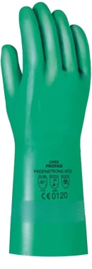 Rękawice chemoodporne Uvex Profastrong, rozmiar 10, zielony