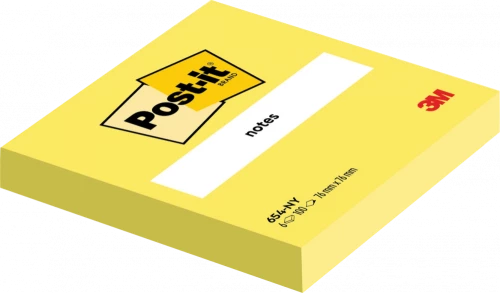 Karteczki samoprzylepne Post-it, 76x76mm, 100 karteczek, żółty
