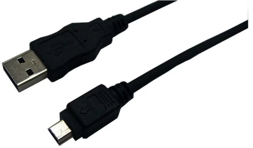 Kabel USB 2.0 - USB Mini 5pin LogiLink, 1.8m, czarny