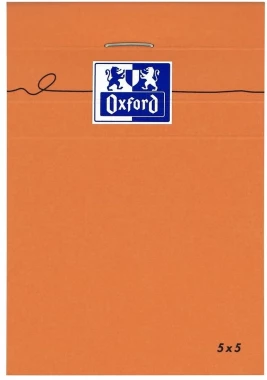Blok biurowy w kratkę Oxford Everyday, A5, 80 kartek, pomarańczowy