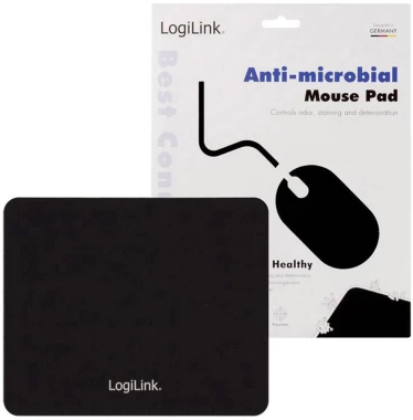 Podkładka pod mysz LogiLink, antybakteryjna, 230x190x2mm, czarny