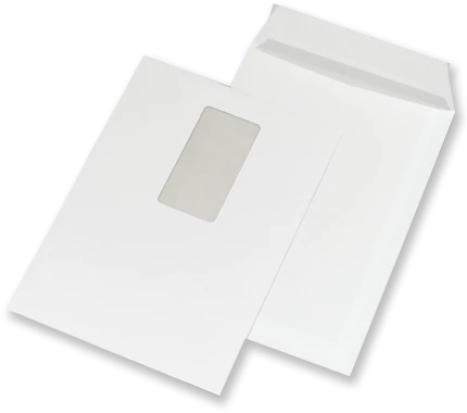 Koperta standardowa NC, C5, samoklejąca SK, krótki bok, okno lewe, 50 sztuk, biały