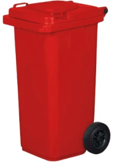 Pojemnik na odpady Contenur, 120l, czerwony