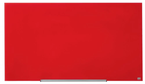 Tablica szklana suchościeralno-magnetyczna Nobo, Diamond, panoramiczna, 126x71.1 cm, czerwony