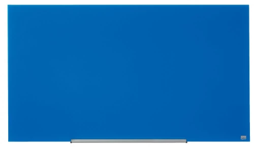 Tablica szklana suchościeralno-magnetyczna Nobo, Diamond, panoramiczna, 126x71.1 cm, niebieski