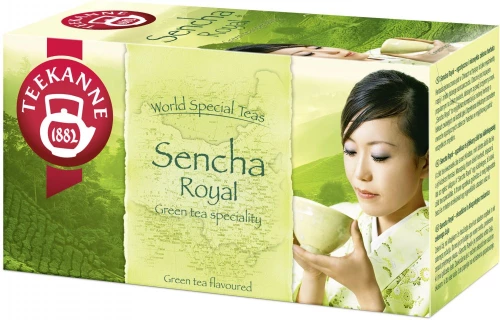 Herbata zielona smakowa w kopertach Teekanne Sencha Royal, 20 sztuk x 1.75g