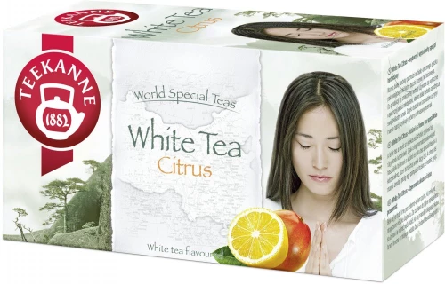 Herbata biała smakowa w kopertach Teekanne White Tea Citrus, cytryna i mango, 20 sztuk x 1.25g