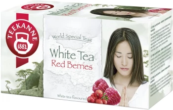 Herbata biała smakowa w kopertach Teekanne White Tea Red Berries, żurawina & malina, 20 sztuk x 1.25g