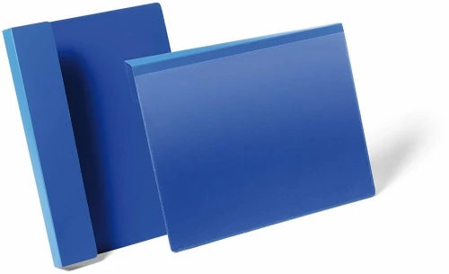 Kieszeń magazynowa Durable, z zakładką, A5, pozioma, 50 sztuk, niebieski