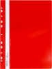 Skoroszyt plastikowy oczkowy Ofix Standard, twardy, A4, PVC, do 200 kartek, czerwony