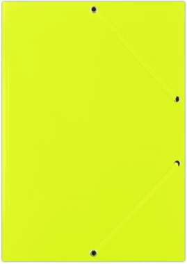 Teczka kartonowa z narożną gumką Donau, A4, 3-skrzydłowa, 400g/m2, żółty