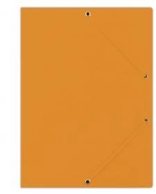 Teczka kartonowa z narożną gumką Donau, A4, 3-skrzydłowa, 400g/m2, pomarańczowy